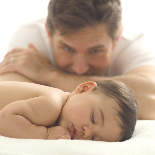 Father Watching His Infant Sleep | www.juliesaffrin.com