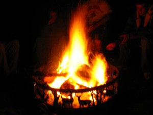 cabin firepit | https://juliesaffrin.com