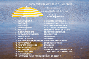 Moments in May 2015 Challenge | https://juliesaffrin.com