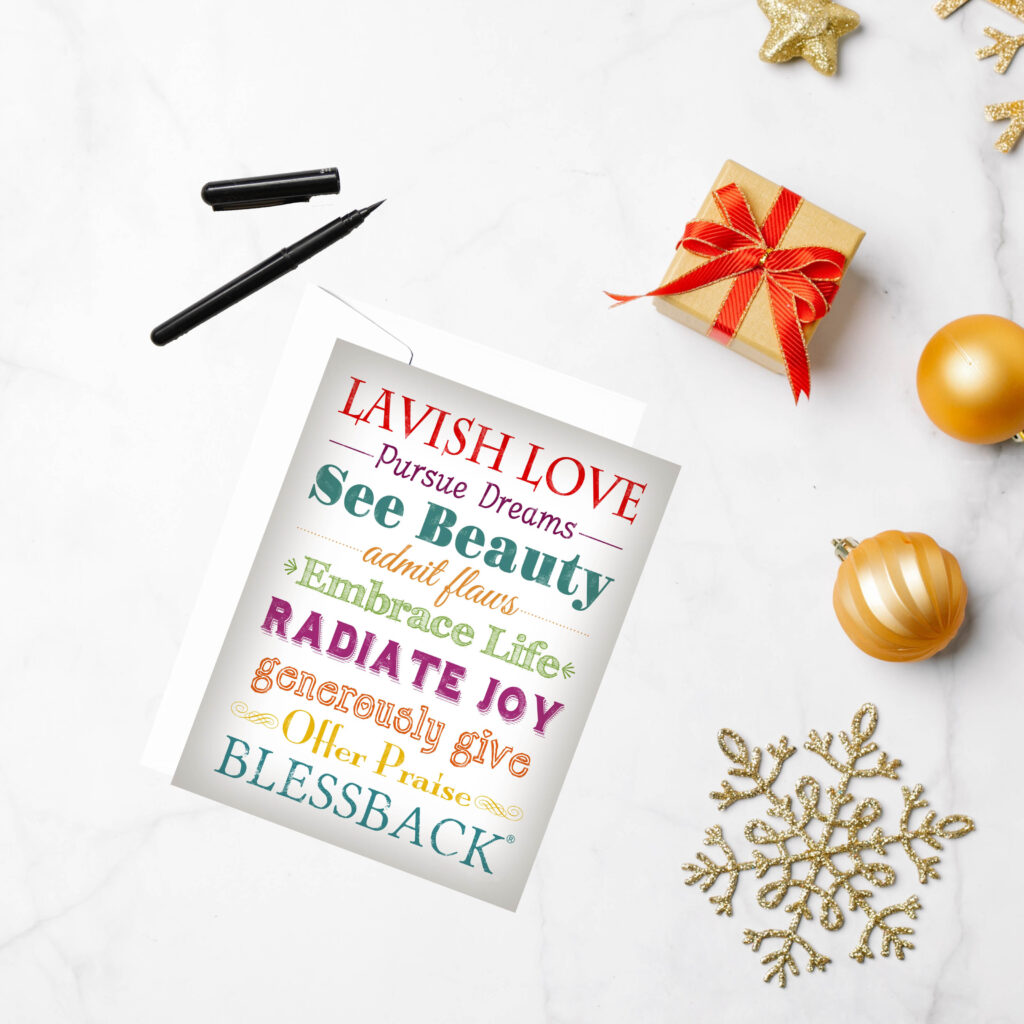 Lavish Love colored card with flair tip marker on Christmasy moc