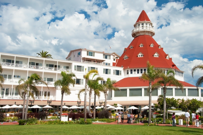 Our room was two floors about the umbrellas, three in from the bottom red roof.