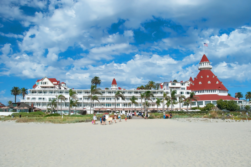 The Hotel del Coronado, an all-wooden structure built in 1888