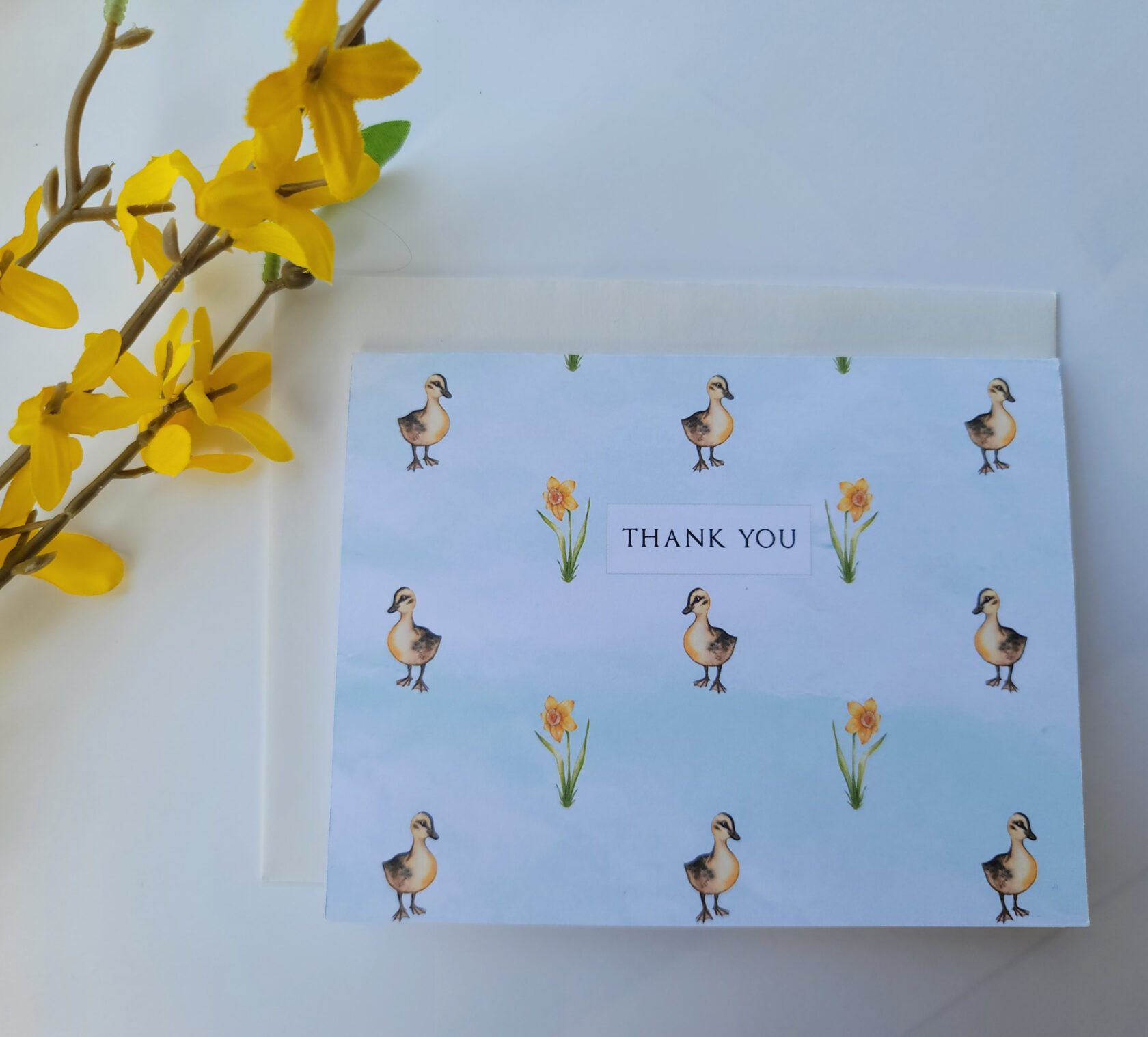 Ducks and Daffodils Thank You Card