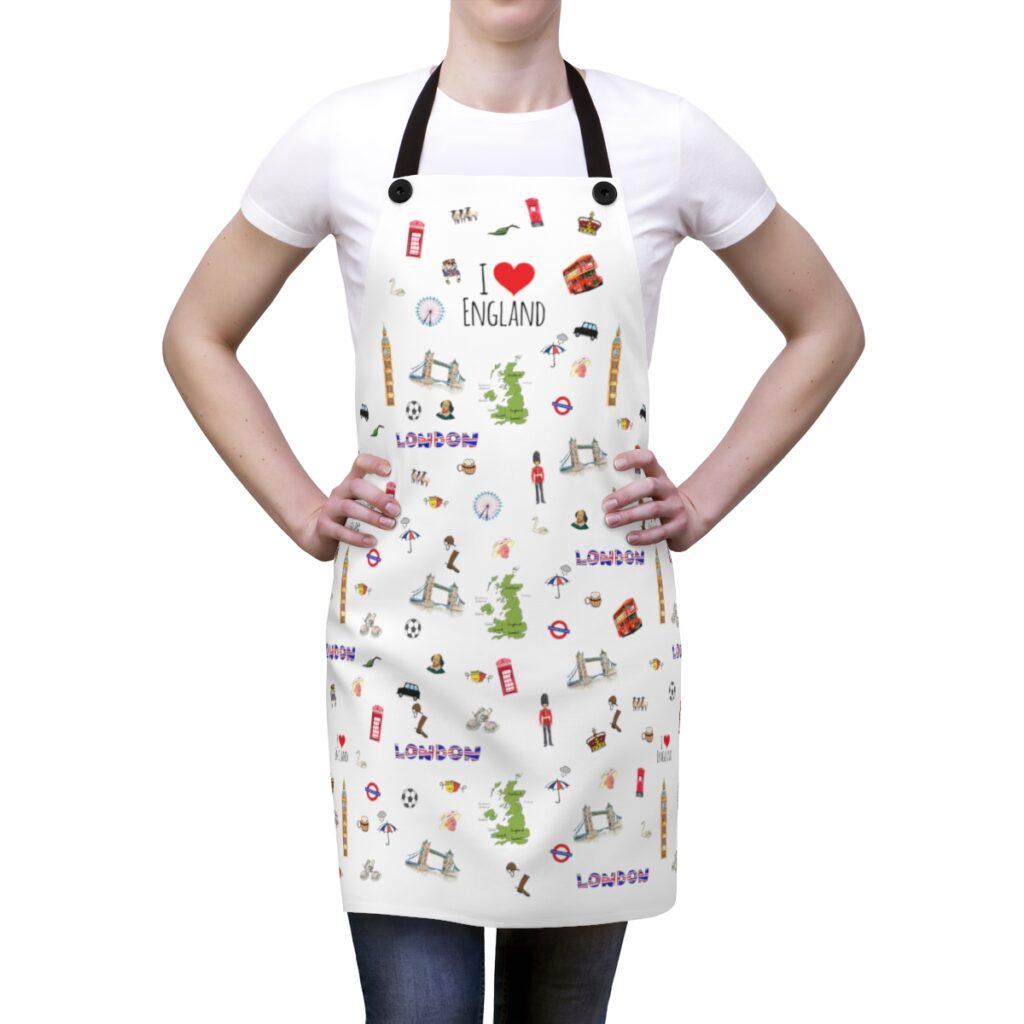 British Apron on Woman model