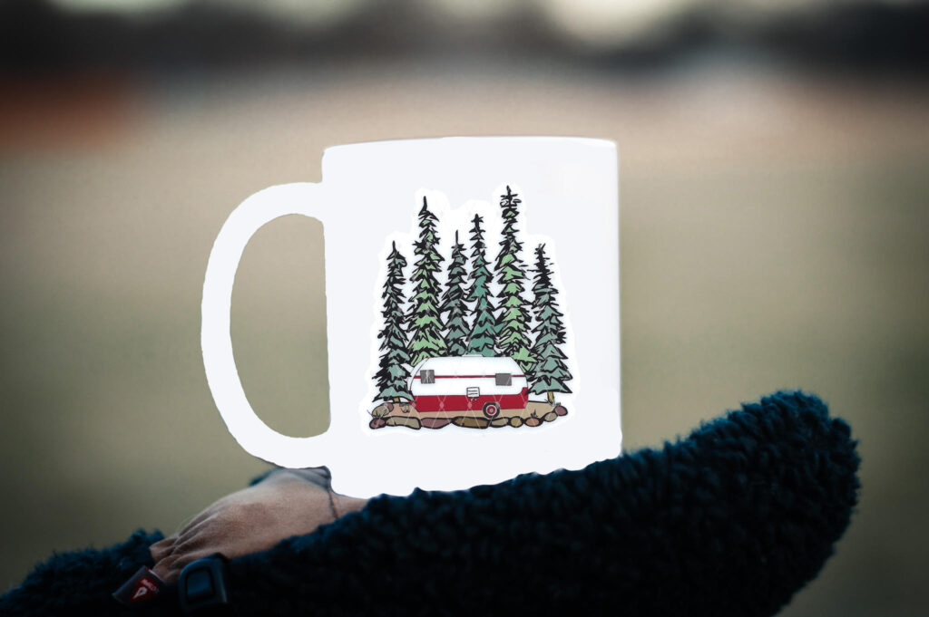 Happy Camper on coffee mug