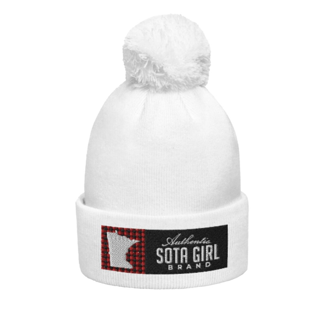 Sotal Girl White Beanie with Pom Pom copy