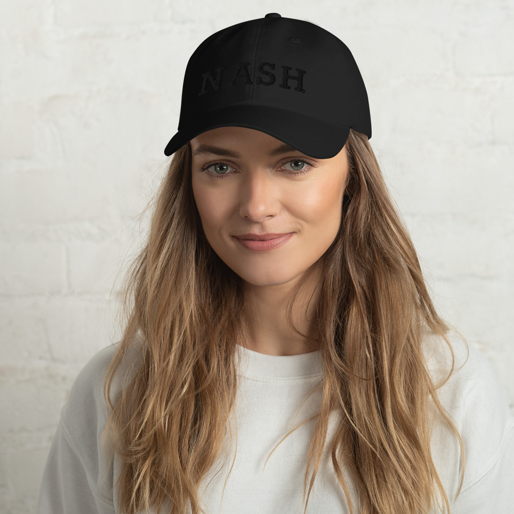Woman wearing Nash Hat