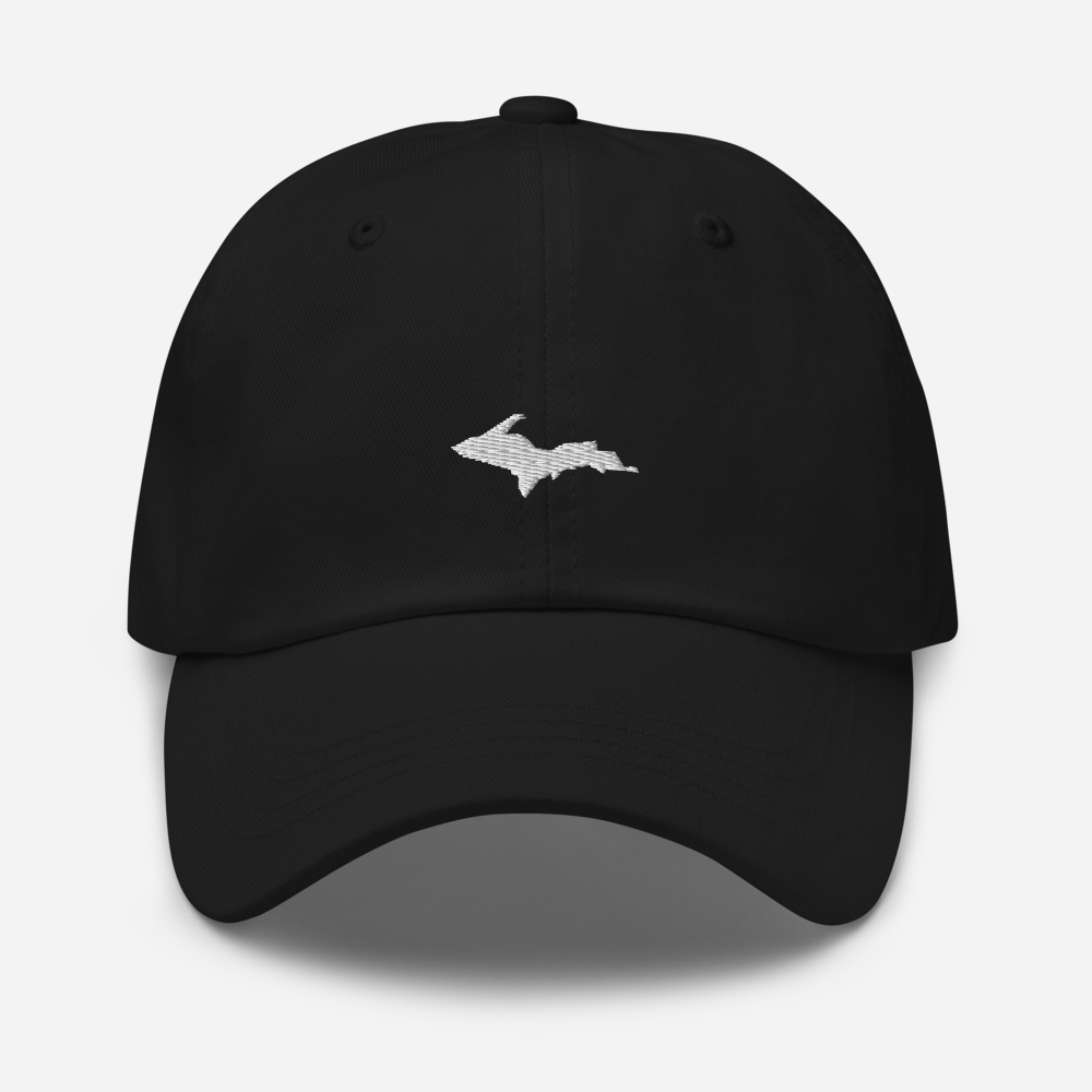 Upper Peninsula Black Hat with white UP logo