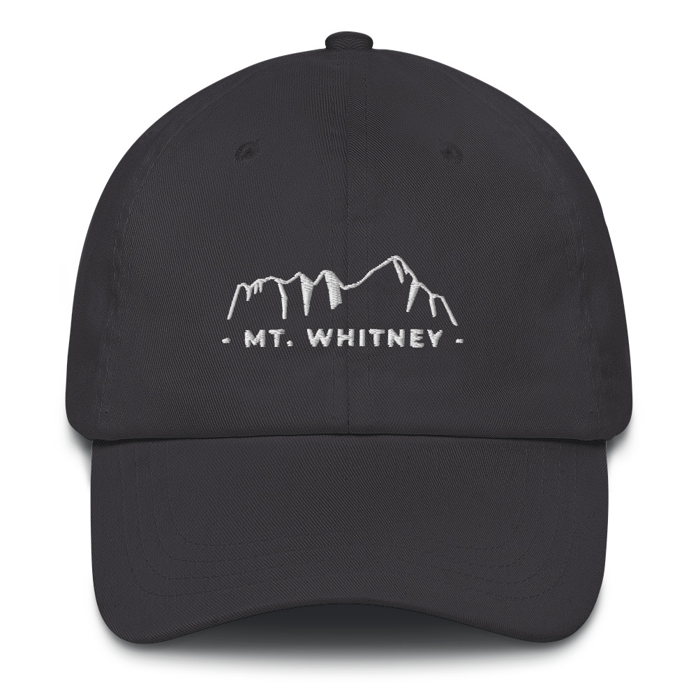 Mt. Whitney Hat in Grey with White Silhouette