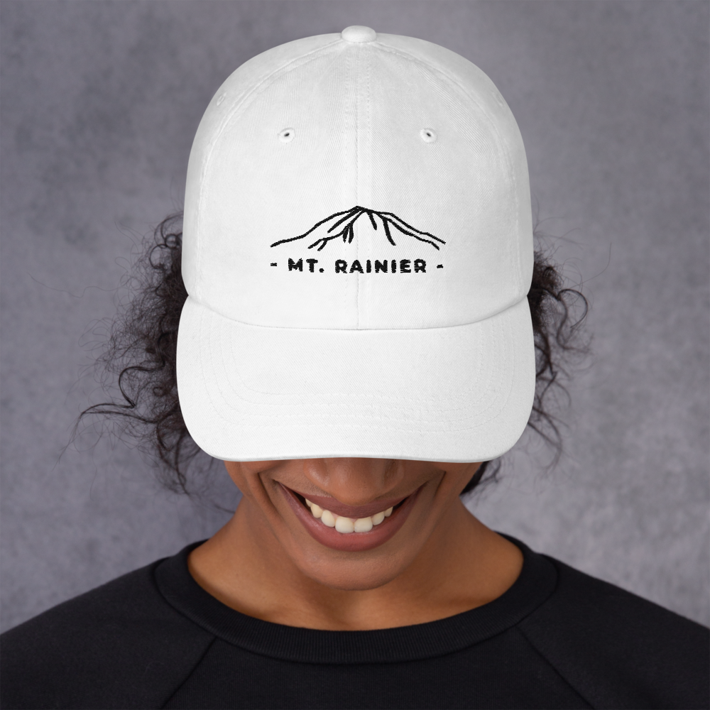 Mt. Rainier White Hat on woman model