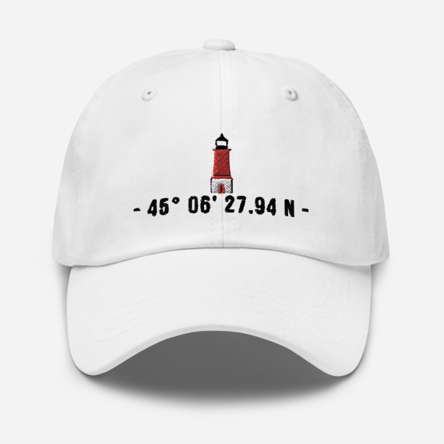 Upper Michiga Hat of Pier Red lighthouse Menominee Michigan | Free Shipping