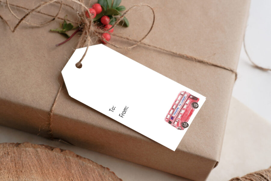 British Double Decker Gift Tags