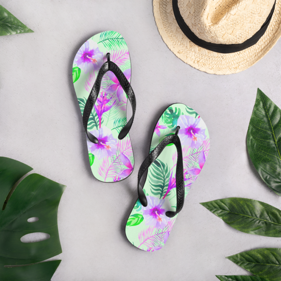 St. Kitts Tropical Sandals with hat mockup