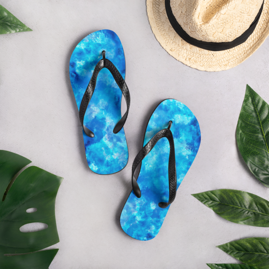Water Themed Sandals with hat mockup
