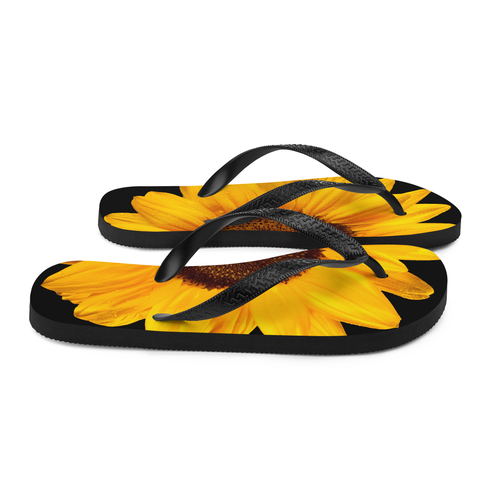 sunflower sandals facing right