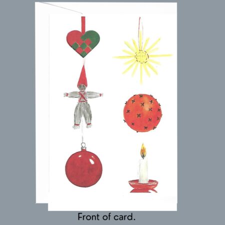 Two Swedish Cards | Free Shipping | Christmas Ornaments Cards, Free Shipping, Svenska Jul, Made in Sweden Christmas Cards, Swedish artist Pia Malmros