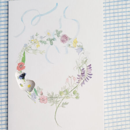 Swedish Flower Wreath Die-Cut All-Occasion Card Free Shipping