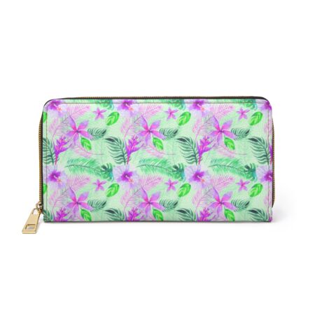 St. Kitts Tropical Hibiscus Zippered Wallet