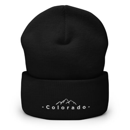 Colorado Cuffed Beanie | Rockie Mountains Ski Hat | Colorado Souvenir | CO Skateboard Hat | Men's Colorado Hat | Women's Colorado Hat